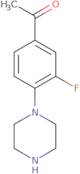 1-[3-Fluoro-4-(piperazin-1-yl)phenyl]ethan-1-one