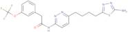 N-(-6(-4(5-amino-1,3,4-thiadiazol-2-yl)butyl)pyridazin-3-yl)-2-(-3(trifluoromethoxy)phenyl)acetamide
