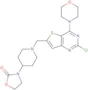 3-(1-((2-Chloro-4-morpholinothieno[3,2-d]pyrimidin-6-yl)methyl)piperidin-4-yl)oxazolidin-2-one