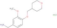 [3-Methoxy-4-(oxan-4-ylmethoxy)phenyl]methanamine hydrochloride