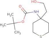 tert-Butyl N-[4-(2-hydroxyethyl)thian-4-yl]carbamate