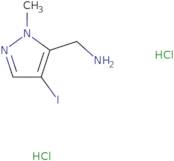 (4-Iodo-1-methyl-1H-pyrazol-5-yl)methanamine dihydrochloride