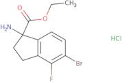 Ethyl 1-amino-5-bromo-4-fluoro-2,3-dihydroindene-1-carboxylate hydrochloride