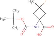 3-Fluoro-3-methyl-1-[(2-methylpropan-2-yl)oxycarbonylamino]cyclobutane-1-carboxylic acid