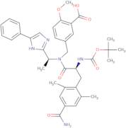 5-(((S)-2-((tert-butoxycarbonyl)amino)-3-(4-carbamoyl-2,6-dimethylphenyl)-N-((S)-1-(5-phenyl-1H-imidazol-2-yl)ethyl)propanamido)meth yl)-2-methoxybenzoic acid