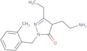 4-(2-Aminoethyl)-3-ethyl-1-[(2-methylphenyl)methyl]-4,5-dihydro-1H-pyrazol-5-one