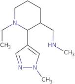 {[1-Ethyl-2-(1-methyl-1H-pyrazol-4-yl)piperidin-3-yl]methyl}(methyl)amine