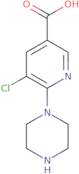 5-Chloro-6-piperazin-1-yl-nicotinic acid