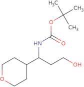 tert-Butyl N-[3-hydroxy-1-(oxan-4-yl)propyl]carbamate