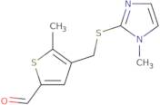 5-Methyl-4-(1-methyl-1H-imidazol-2-ylsulfanylmethyl)-thiophene-2-carbaldehyde