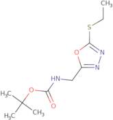 (5-Ethylsulphanyl-[1,3,4]oxadiazol-2-ylmethyl)-carbamic acid tert-butyl ester