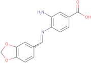 3-amino-4-(1-aza-2-benzo[3,4-d]1,3-dioxolen-5-ylvinyl)benzoic acid