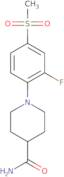 1-[2-Fluoro-4-(methylsulfonyl)phenyl]piperidine-4-carboxamide