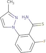 2-Fluoro-6-(3-methyl-1H-pyrazol-1-yl)benzene-1-carbothioamide