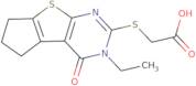 2-​[(3-​Ethyl-​3,​5,​6,​7-​tetrahydro-​4-​oxo-​4H-​cyclopenta[4,​5]​thieno[2,​3-​d]​pyrimidin-​2...