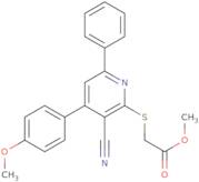 Methyl {[3-cyano-4-(4-methoxyphenyl)-6-phenyl-2-pyridinyl]sulfanyl}acetate