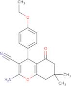 2-amino-4-(4-ethoxyphenyl)-7,7-dimethyl-5-oxo-4,6,7,8-tetrahydro2H-chromene-3-carbonitrile