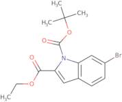 Ethyl 6-bromo-1H-indole-2-carboxylate, N-BOC protected