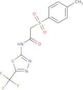 2-[(4-Methylphenyl)sulfonyl]-N-[5-(trifluoromethyl)-1,3,4-thiadiazol-2-yl]acetamide