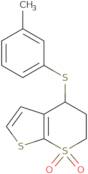 4-(3-Methylphenyl)sulfanyl-5,6-dihydro-4H-thieno[2,3-b]thiopyran 7,7-dioxide