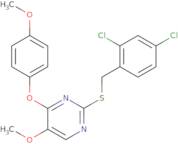 2-[(2,4-Dichlorobenzyl)sulfanyl]-5-methoxy-4-(4-methoxyphenoxy)pyrimidine