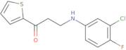 3-[(3-Chloro-4-fluorophenyl)amino]-1-thien-2-ylpropan-1-one