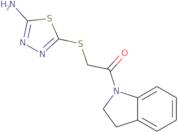 2-((5-Amino-1,3,4-thiadiazol-2-yl)thio)-1-(indolin-1-yl)ethanone