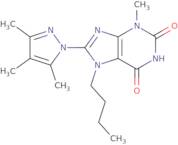 7-Butyl-3-methyl-8-(3,4,5-trimethyl-1H-pyrazol-1-yl)-1H-purine-2,6(3H,7H)-dione