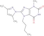 7-Butyl-8-(3,5-dimethyl-1H-pyrazol-1-yl)-3-methyl-1H-purine-2,6(3H,7H)-dione