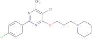 5-​Chloro-​2-​(4-​chlorophenyl)​-​4-​methyl-​6-​[3-​(1-​piperidinyl)​propoxy]​-pyrimidine