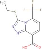 3-(Ethylsulfanyl)-5-(trifluoromethyl)-[1,2,4]triazolo[4,3-a]pyridine-8-carboxylic acid