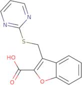 3-[(Pyrimidin-2-ylsulfanyl)methyl]-1-benzofuran-2-carboxylic acid