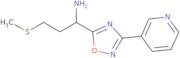 3-(Methylthio)-1-(3-(pyridin-3-yl)-1,2,4-oxadiazol-5-yl)propan-1-amine