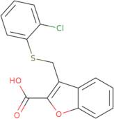 3-{[(2-Chlorophenyl)sulfanyl]methyl}-1-benzofuran-2-carboxylic acid