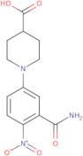 1-[3-(Aminocarbonyl)-4-nitrophenyl]-4-piperidinecarboxylic acid