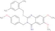 2-[(2,5-Dimethylbenzyl)sulfanyl]-6,7-dimethoxy-3-(4-methoxybenzyl)-4(3H)-quinazolinimine