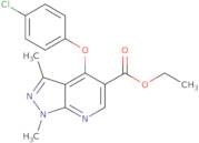 Ethyl 4-(4-chlorophenoxy)-1,3-dimethyl-1H-pyrazolo[3,4-b]pyridine-5-carboxylate