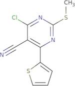 4-Chloro-2-(methylthio)-6-thien-2-ylpyrimidine-5-carbonitrile