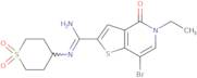 7-bromo-N-(1,1-dioxo-1-thian-4-yl)-5-ethyl-4-oxo-4H,5H-thieno[3,2-c]pyridine-2-carboximidamide