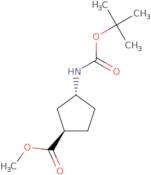 methyl (1R,3R)-3-{[(tert-butoxy)carbonyl]amino}cyclopentane-1-carboxylate