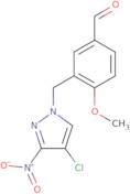 3-[(4-Chloro-3-nitro-1H-pyrazol-1-yl)methyl]-4-methoxybenzaldehyde