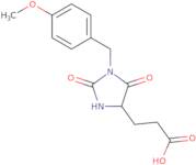 3-{1-[(4-Methoxyphenyl)methyl]-2,5-dioxoimidazolidin-4-yl}propanoic acid