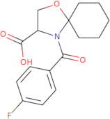 4-[(4-Fluorophenyl)carbonyl]-1-oxa-4-azaspiro[4.5]decane-3-carboxylic acid