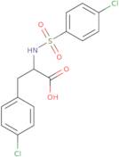 3-(4-Chlorophenyl)-2-{[(4-chlorophenyl)sulfonyl]amino}propanoic acid