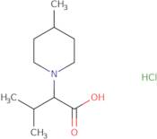 3-Methyl-2-(4-methylpiperidin-1-yl)butanoic acid hydrochloride