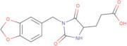 3-{1-[(1,3-Dioxaindan-5-yl)methyl]-2,5-dioxoimidazolidin-4-yl}propanoic acid