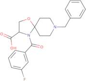 8-Benzyl-4-[(3-fluorophenyl)carbonyl]-1-oxa-4,8-diazaspiro[4.5]decane-3-carboxylic acid