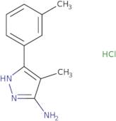 4-Methyl-3-(3-methylphenyl)-1H-pyrazol-5-amine hydrochloride