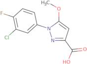 1-(3-Chloro-4-fluorophenyl)-5-methoxy-1H-pyrazole-3-carboxylic acid