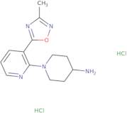 1-[3-(3-Methyl-1,2,4-oxadiazol-5-yl)pyridin-2-yl]piperidin-4-amine dihydrochloride